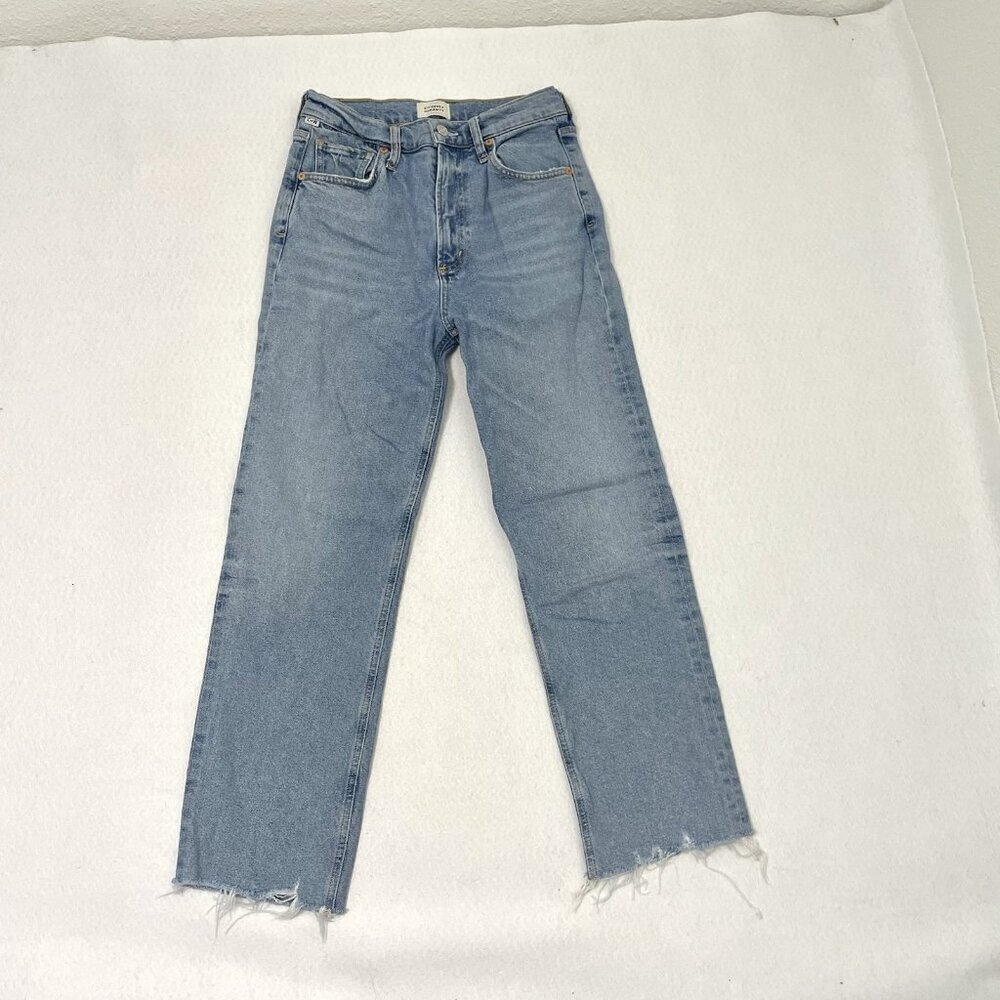 Citizens Of Humanity Crop Ankle Raw Hem High Rise Jeans Light Wash size 26